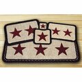 Capitol Earth Rugs Wicker Weave Placemat- Burgundy Star 86-344BS